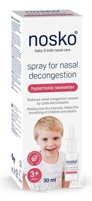 nosko sprej na uvoľnenie upchatého nosa hypertonická morská voda 1x30 ml