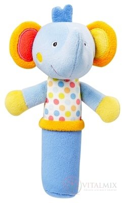 NUK Pískatko do ruky Sloník hračka pre deti od 3. mesiaca 1x1 ks