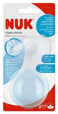 NUK Prsné klobúčiky silikónové + box veľ. M, 1x2 ks