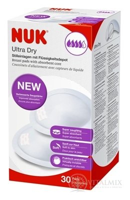 NUK Prsné vankúšiky ULTRA DRY vložky do podprsenky pre dojčiace mamičky 1x30 ks