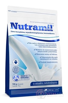 NUTRAMIL COMPLEX Neutral nutrične kompletná výživa (10 porcií) 1x720 g