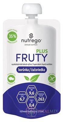 Nutrego FRUTY PLUS Čučoriedka kapsičky 4x175 ml