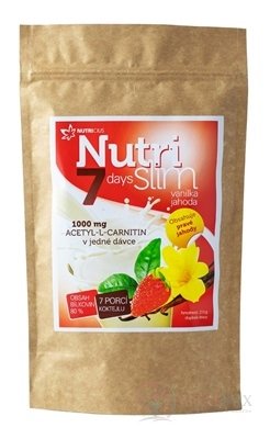 NUTRICIUS NutriSlim Vanilka - Jahoda prášok na prípravu koktailu (7 porcií) 1x210 g