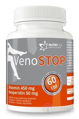 NUTRICIUS VenoSTOP tbl (Diosmín 450 mg + Hesperedín 50 mg) 1x60 ks