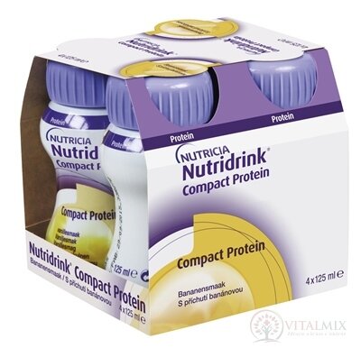 Nutridrink Compact Protein s banánovou príchuťou 4x125 ml (500 ml)