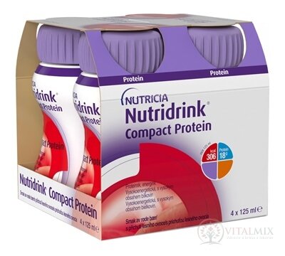 Nutridrink Compact Protein s príchuťou lesného ovocia 4x125 ml (500 ml)