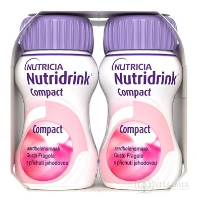 Nutridrink Compact s jahodovou príchuťou (inov.2025) 4x125 ml (500 ml)