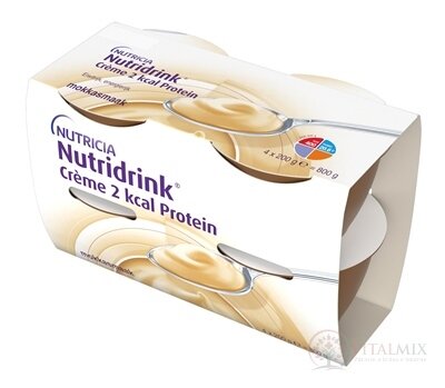 Nutridrink Crème 2 kcal Protein s príchuťou mocca 24x200 g (4800 g)