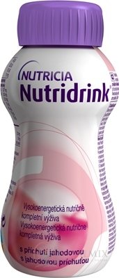 NUTRIDRINK jahodová príchuť (inov.2015) (fľaška) 4x200 ml