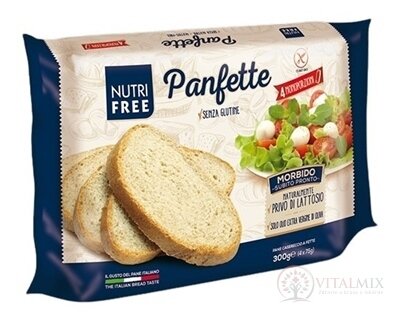 NutriFree Panfette chlieb biely, bezgluténový, krájaný (4 porcie) 1x300 g