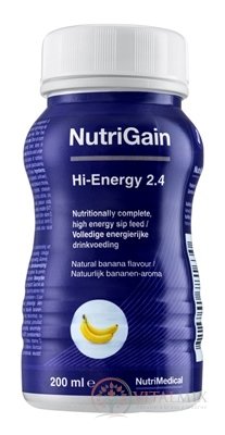 NutriGain Hi-Energy 2.4 (ActaGain 2.4 COMPLETE) banánová príchuť 24x200 ml
