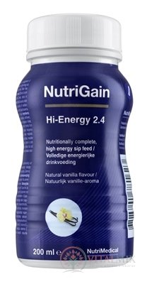 NutriGain Hi-Energy 2.4 (ActaGain 2.4 COMPLETE) vanilková príchuť 24x200 ml