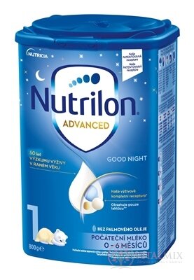 Nutrilon Advanced 1 Good Night počiatočná mliečna dojčenská výživa v prášku (0-6 mesiacov) 1x800 g