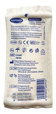 Obväz hotový Economy sterilný kompres, veľ. 4 (100 x 120 mm), 1x1 ks
