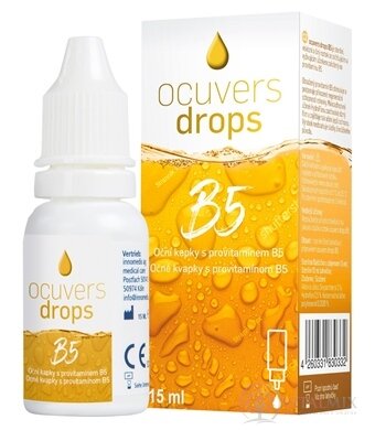 Ocuvers drops B5 očné kvapky s provitamínom B5, 1x15 ml