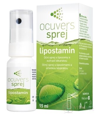 Ocuvers spray lipostamin očné kvapky v spreji, lipozómy a euphrasia, 1x15 ml