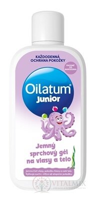 Oilatum JUNIOR jemný sprchový gél na vlasy a telo vhodný od narodenia 1x400 ml