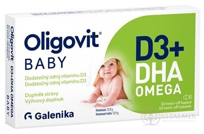 Oligovit BABY D3 + DHA omega kapsuly twist-off 1x30 ks