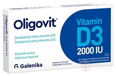 Oligovit Vitamín D3 2000 IU cps 1x30 ks