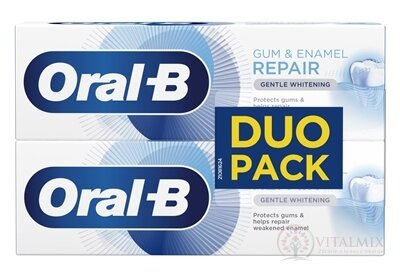 Oral-B GUM & ENAMEL PRO-REPAIR DUO zubná pasta, Gentle Whitening 2x75 ml