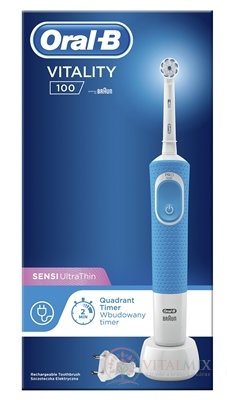 Oral-B VITALITY 100 SENSI UltraThin modrá elektrická zubná kefka 1x1 ks