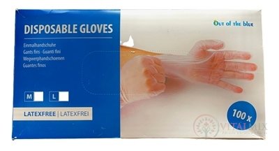 Out of the blue Vinylové rukavice veľ. L, 1x100 ks