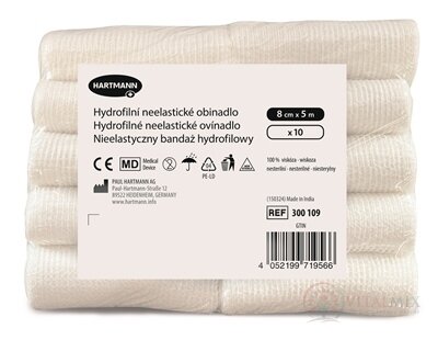 Ovínadlo hydrofilné neelastické pletené, nesterilné (8 cm x 5 m) 1x10 ks