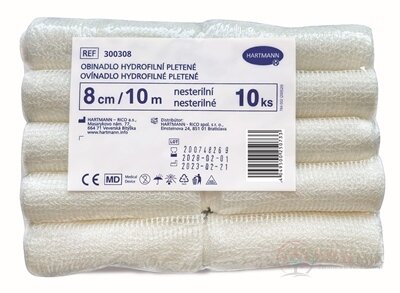 OVÍNADLO HYDROFILNÉ pletené, nesterilné (8 cm x 10 m) 1x10 ks