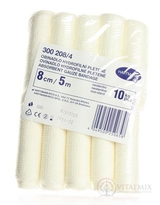 OVÍNADLO HYDROFILNÉ pletené, nesterilné (8 cm x 5 m) 1x10 ks