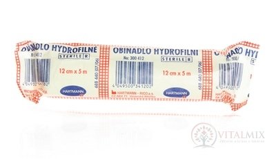 OVÍNADLO HYDROFILNÉ pletené, sterilné (12 cm x 5 m) 1x10 ks