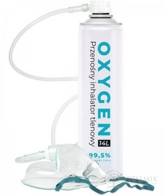 OXYGEN 99,5 % prenosný kyslíkový inhalátor 1x14 l