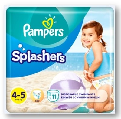 PAMPERS SPLASH MAXI 4-5 detské plienky na plávanie (9 - 15 kg) 1x11 ks