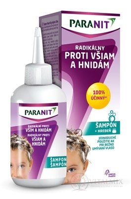 PARANIT Radikálny proti všiam a hnidám šampón 100 ml + hrebeň, 1x1 set