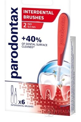 Parodontax INTERDENTAL BRUSHES 0,5 mm medzizubná kefka, veľkosť ISO 2, 1x6 ks