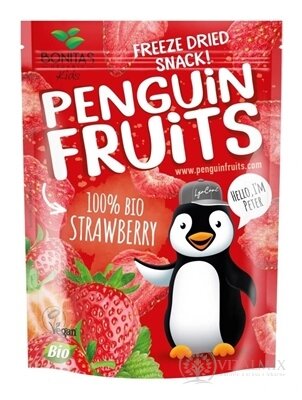 PENGUIN FRUITS Strawberry BIO mrazom sušená jahoda 1x10 g