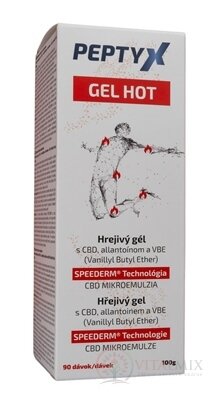 PEPTYX GEL HOT hrejivý gél s CBD, allantoínom a VBE 1x100 g