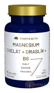 Pharma Activ MAGNESIUM Chelát + DRASLÍK + B6 tbl 1x60 ks