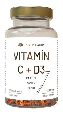 Pharma Activ VITAMÍN C + D3 cps 1x120 ks