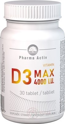 Pharma Activ Vitamin D3 MAX 4000 I.U. tbl 1x30 ks