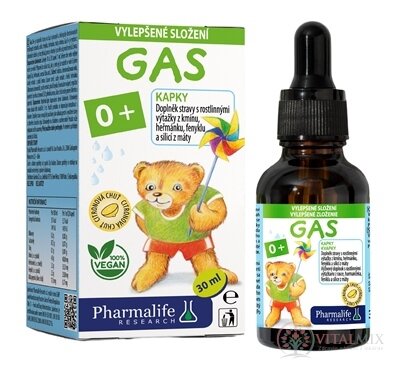 Pharmalife GAS 0+ - Galenika kvapky, citrónová príchuť 1x30 ml