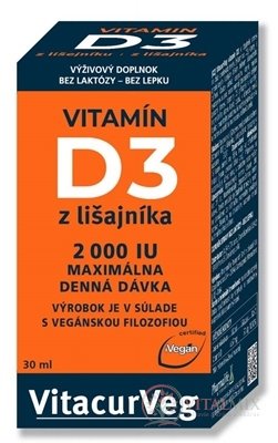 Pharmalife VITAMÍN D3 z lišajníka 2000 IU kvapky 1x30 ml