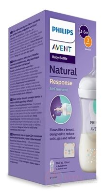Philips AVENT FĽAŠA Natural Response AirFree 260 ml, medveď, 3-6m, cumlík prietok 3 (SCY673/82) 1x1 ks