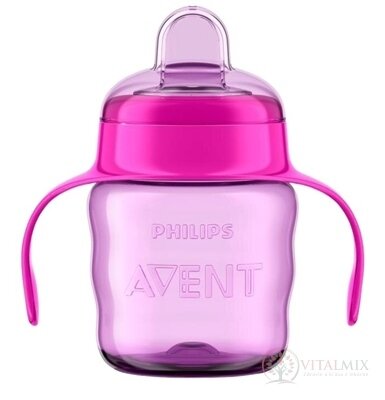 Philips AVENT HRNČEK pre prvé dúšky Klasik 200 ml, 6 m+, s držadlami, ružový (SCF551/03) 1x1 ks