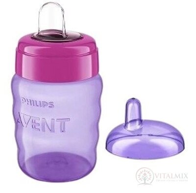 Philips AVENT HRNČEK pre prvé dúšky Klasik 260 ml, 9m+, fialovo-ružový (SCF553/03) 1x1 ks
