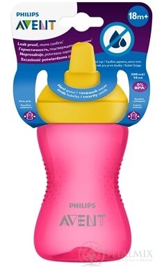 Philips AVENT HRNČEK s tvrdým náustkom 300 ml, od 18 m+, ružový (SCF804/04) 1x1 ks