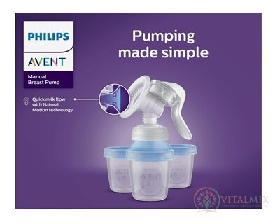 Philips AVENT ODSÁVAČKA MLIEKA manuálna + VIA (SCF430/13) s VIA systémom 1x1 set