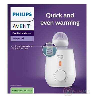 Philips AVENT OHRIEVAČ FLIAŠ A STRAVY Advanced (SCF355/09) rýchly, neobsahuje detskú fľašu 1x1 ks