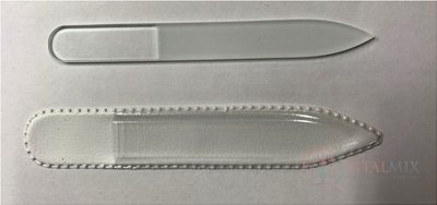 PILNÍK SKLENENÝ 9 cm číry obojstranný, hrúbka 2 mm, 1x1 ks