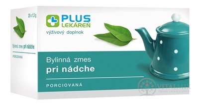 PLUS LEKÁREŇ Bylinná zmes pri nádche porciovaná, záparové vrecká 20x1,5 g (30 g)