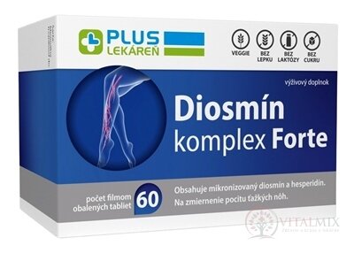 PLUS LEKÁREŇ Diosmín komplex Forte tbl flm 1x60 ks